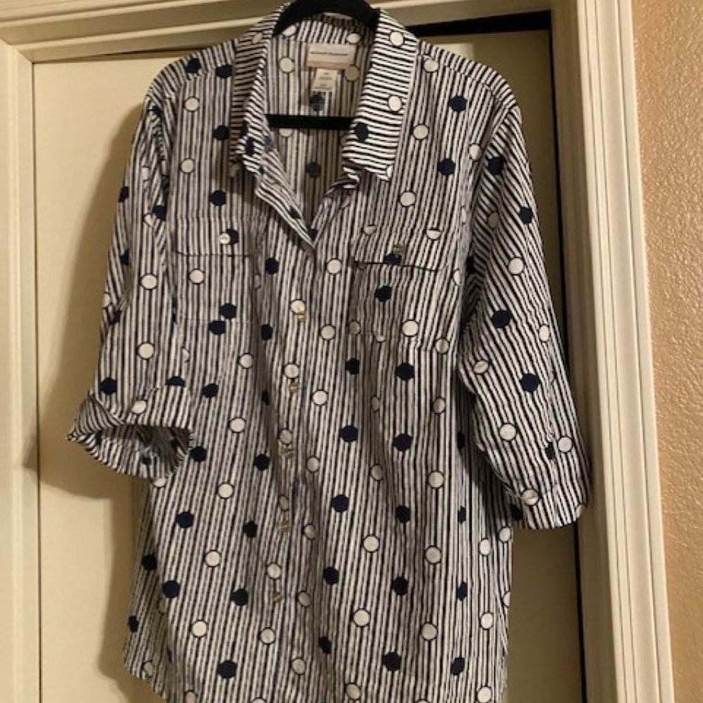 Alfred Dunner Black and White Blouse